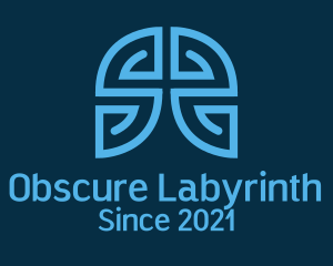 Blue Labyrinth Window logo design