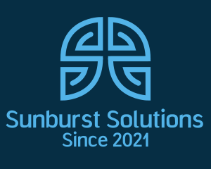 Blue Labyrinth Window logo design