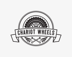 Wheels Maintenance Mechanic logo design