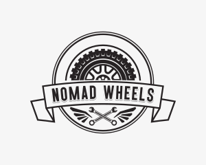 Wheels Maintenance Mechanic logo design