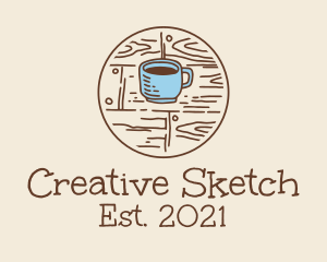 Coffee Cup Sketch logo design