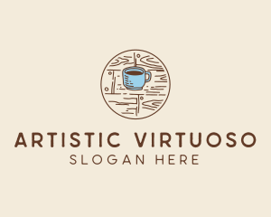 Coffee Cup Sketch logo design