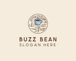 Coffee Cup Sketch logo design