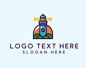 Island Lighthouse Tower  Logo