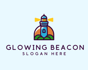 Island Lighthouse Tower  logo design