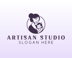 Mom Child Adoption logo design