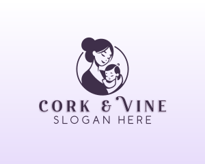 Mom Child Adoption logo design