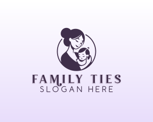 Mom Child Adoption logo design