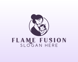 Mom Child Adoption logo design