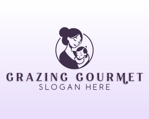 Mom Child Adoption logo design