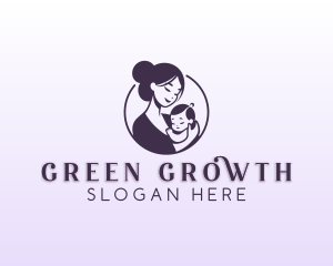 Mom Child Adoption logo design