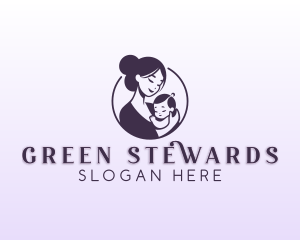 Mom Child Adoption logo design