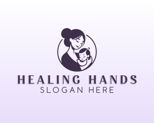 Mom Child Adoption logo design