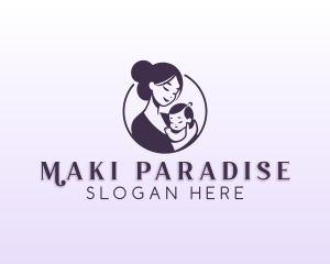 Mom Child Adoption logo design