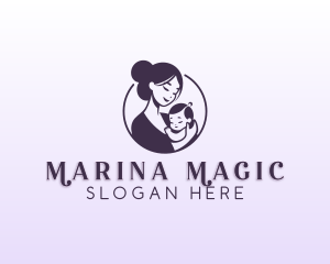 Mom Child Adoption logo design