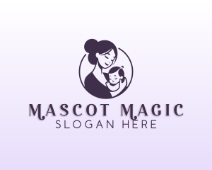 Mom Child Adoption logo design