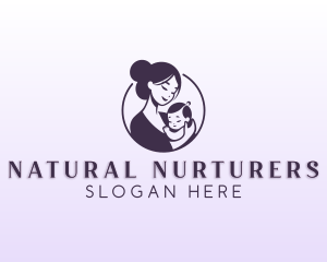 Mom Child Adoption logo design