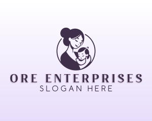 Mom Child Adoption logo design