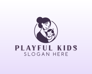 Mom Child Adoption logo design