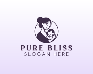 Mom Child Adoption logo design
