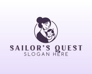 Mom Child Adoption logo design