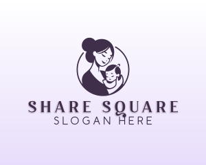 Mom Child Adoption logo design