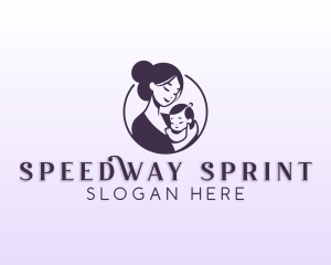 Mom Child Adoption logo design