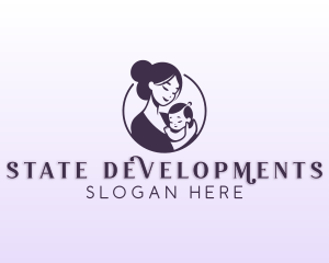 Mom Child Adoption logo design