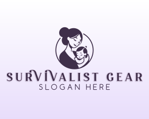 Mom Child Adoption logo design