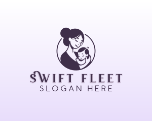 Mom Child Adoption logo design