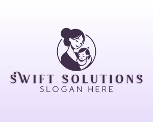 Mom Child Adoption logo design