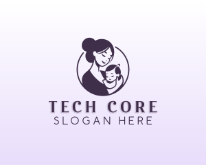 Mom Child Adoption logo design