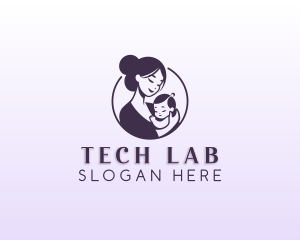 Mom Child Adoption logo design