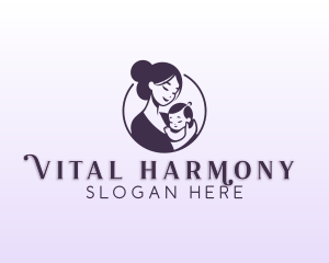 Mom Child Adoption logo design