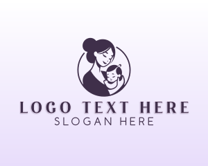 Mom Child Adoption Logo