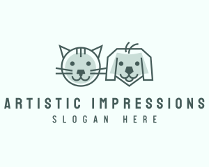 Cat Dog Pet Care logo design