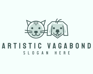 Cat Dog Pet Care logo design