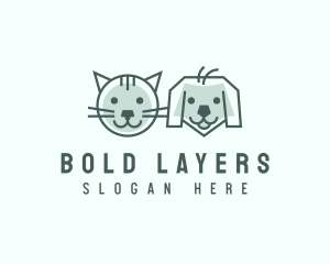 Cat Dog Pet Care logo design