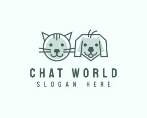 Cat Dog Pet Care logo design