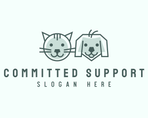 Cat Dog Pet Care logo design