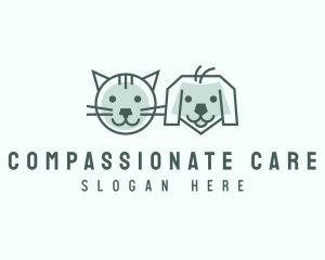 Cat Dog Pet Care logo design