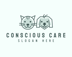 Cat Dog Pet Care logo design