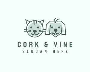 Cat Dog Pet Care logo design