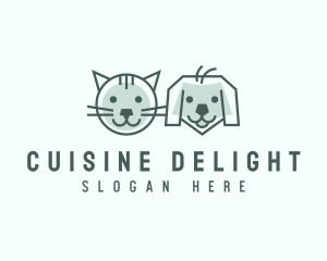 Cat Dog Pet Care logo design