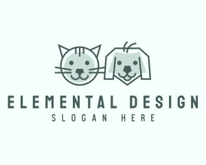 Cat Dog Pet Care logo design