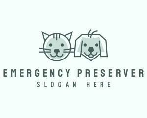 Cat Dog Pet Care logo design