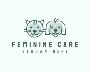 Cat Dog Pet Care logo design