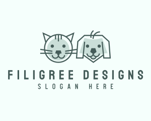 Cat Dog Pet Care logo design