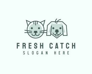 Cat Dog Pet Care logo design