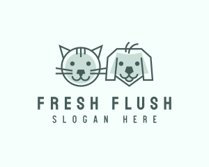 Cat Dog Pet Care logo design